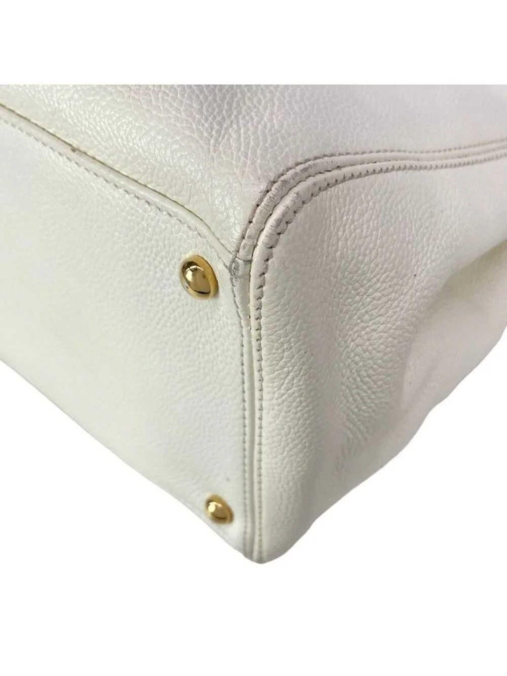Chanel Tote Executive Line Ivory Gold Leather